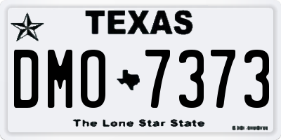 TX license plate DMO7373