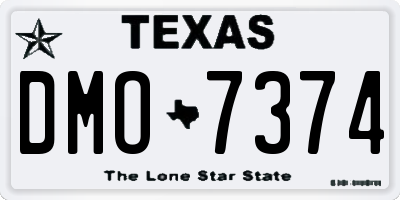 TX license plate DMO7374