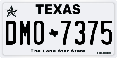 TX license plate DMO7375