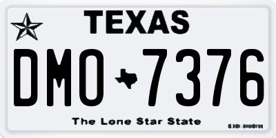 TX license plate DMO7376