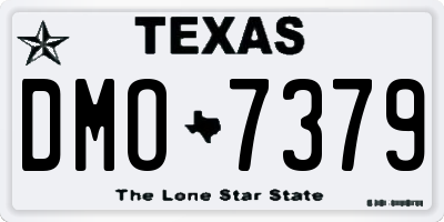 TX license plate DMO7379