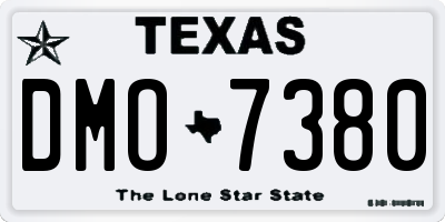 TX license plate DMO7380