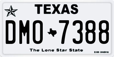 TX license plate DMO7388