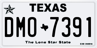 TX license plate DMO7391
