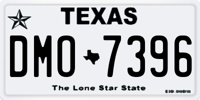 TX license plate DMO7396