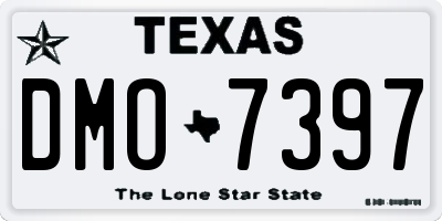 TX license plate DMO7397