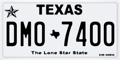 TX license plate DMO7400