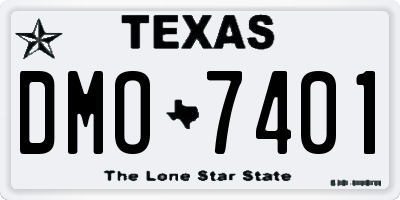 TX license plate DMO7401
