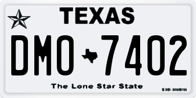 TX license plate DMO7402