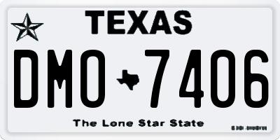 TX license plate DMO7406