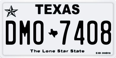 TX license plate DMO7408