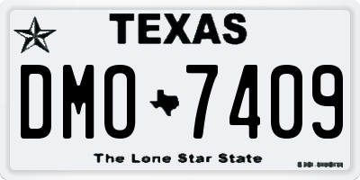 TX license plate DMO7409