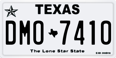 TX license plate DMO7410