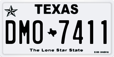 TX license plate DMO7411