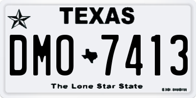 TX license plate DMO7413