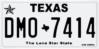 TX license plate DMO7414