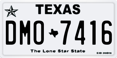 TX license plate DMO7416