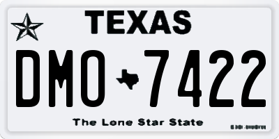 TX license plate DMO7422