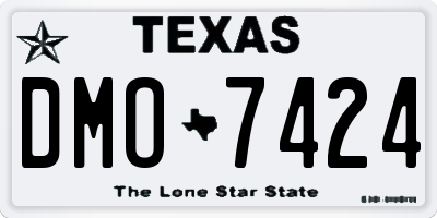 TX license plate DMO7424