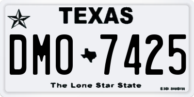 TX license plate DMO7425