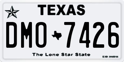 TX license plate DMO7426