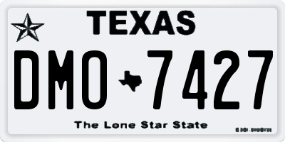 TX license plate DMO7427