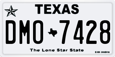 TX license plate DMO7428