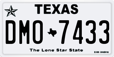 TX license plate DMO7433