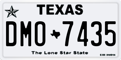 TX license plate DMO7435