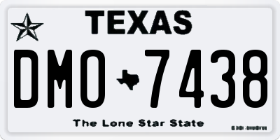 TX license plate DMO7438