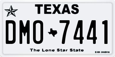 TX license plate DMO7441