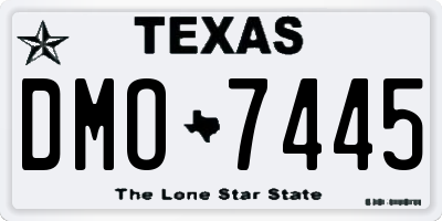 TX license plate DMO7445