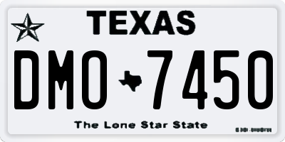 TX license plate DMO7450