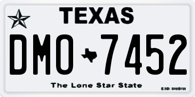 TX license plate DMO7452