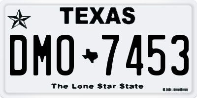 TX license plate DMO7453