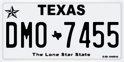 TX license plate DMO7455