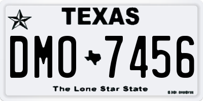 TX license plate DMO7456