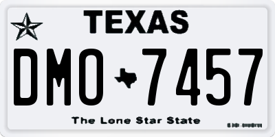 TX license plate DMO7457