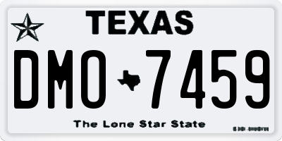 TX license plate DMO7459