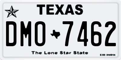 TX license plate DMO7462