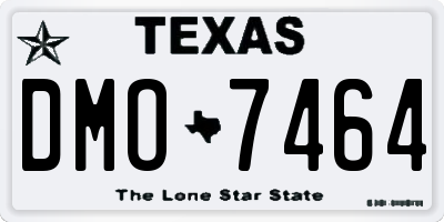 TX license plate DMO7464