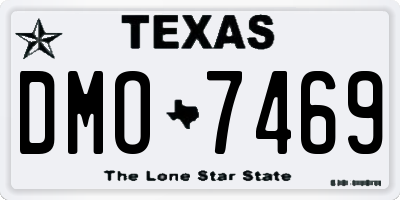 TX license plate DMO7469