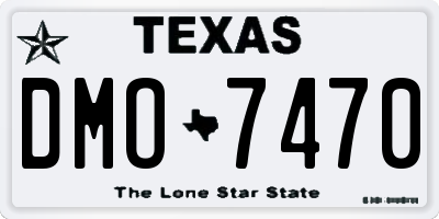 TX license plate DMO7470