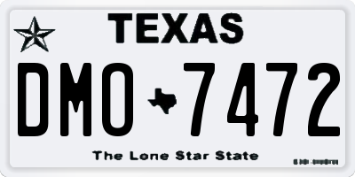 TX license plate DMO7472
