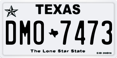 TX license plate DMO7473