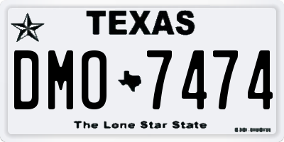 TX license plate DMO7474