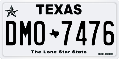 TX license plate DMO7476