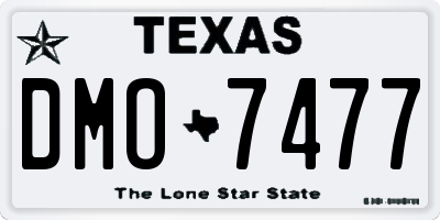 TX license plate DMO7477