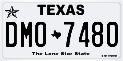 TX license plate DMO7480