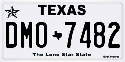 TX license plate DMO7482